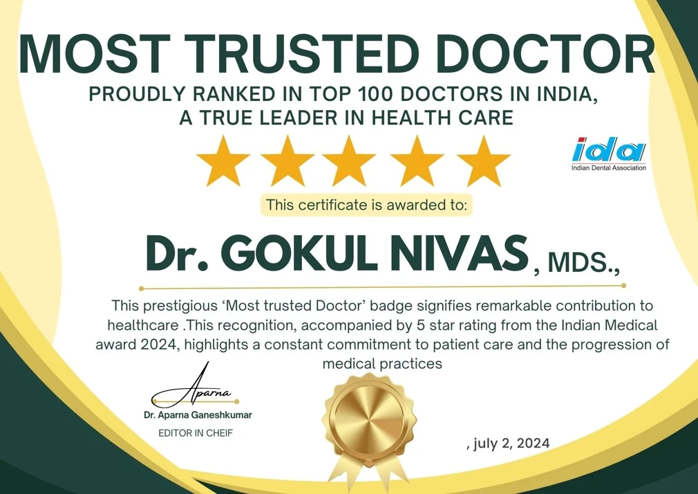Most Trusted Doctor — Top 100 Doctors in India · 2024